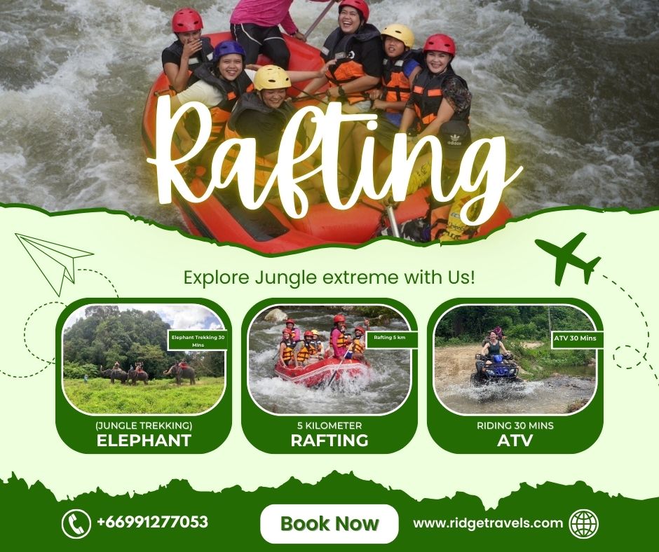 PHUKET : FULL DAY WHITE WATER RAFTING ELEPHANT TREKKING & ATV