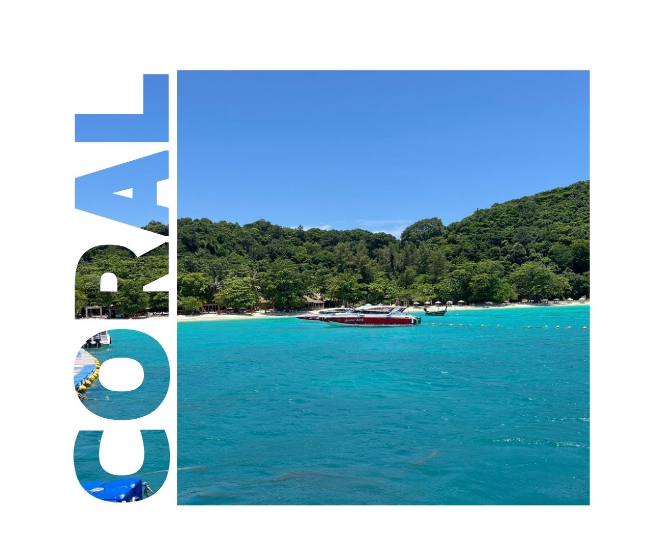 KAHUNG BEACH CORAL ISLAND BY SPEED BOAT